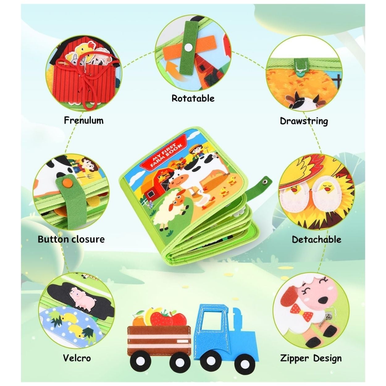LIBRO DE ACTIVIDADES SENSORIALES GRANJA MONTESSORI CON TÍTERES DE DEDO - 2