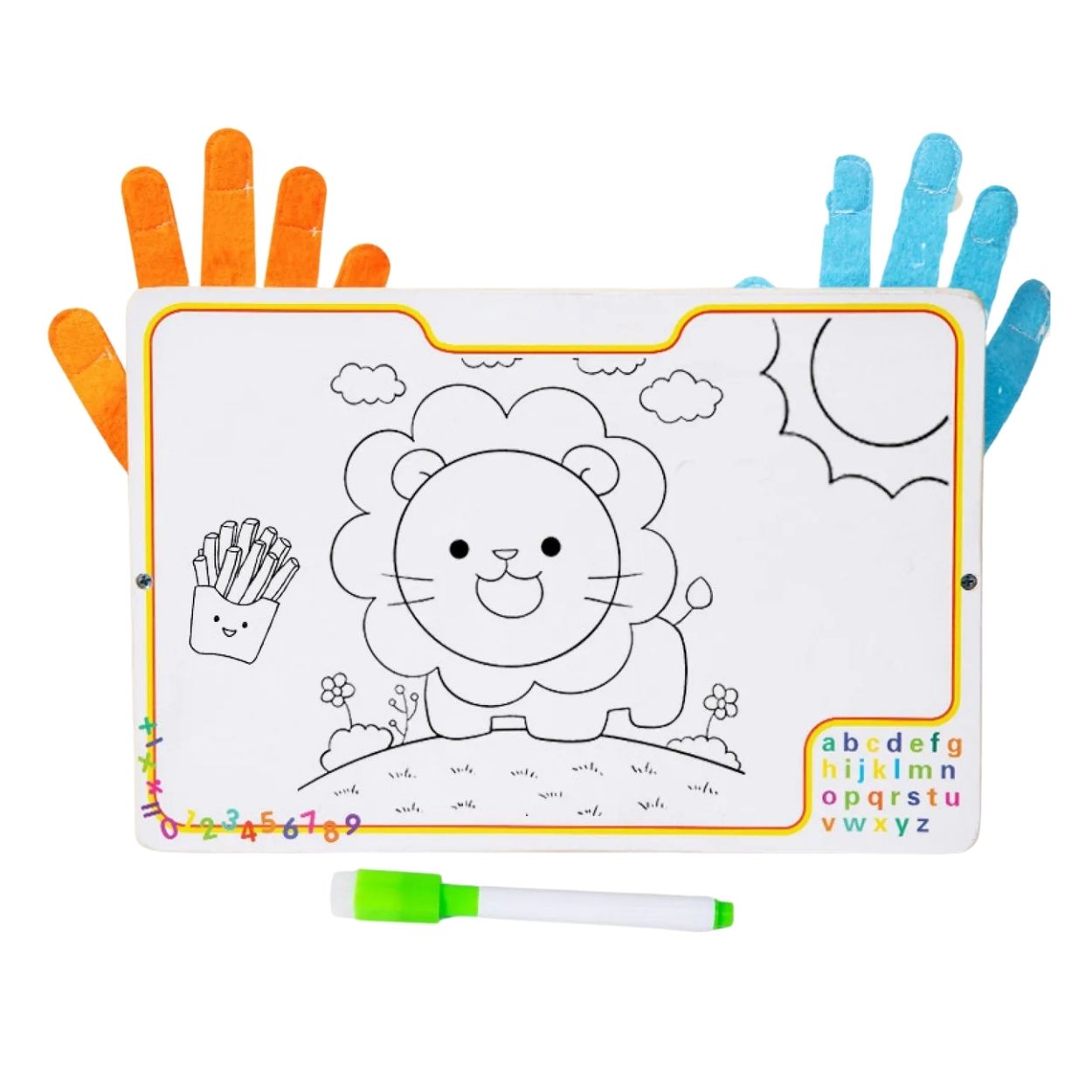 TABLERO MATEMÁTICO CON MANITAS ÁBACO Y PIZARRA DIDÁCTICA PARA NIÑOS - 3