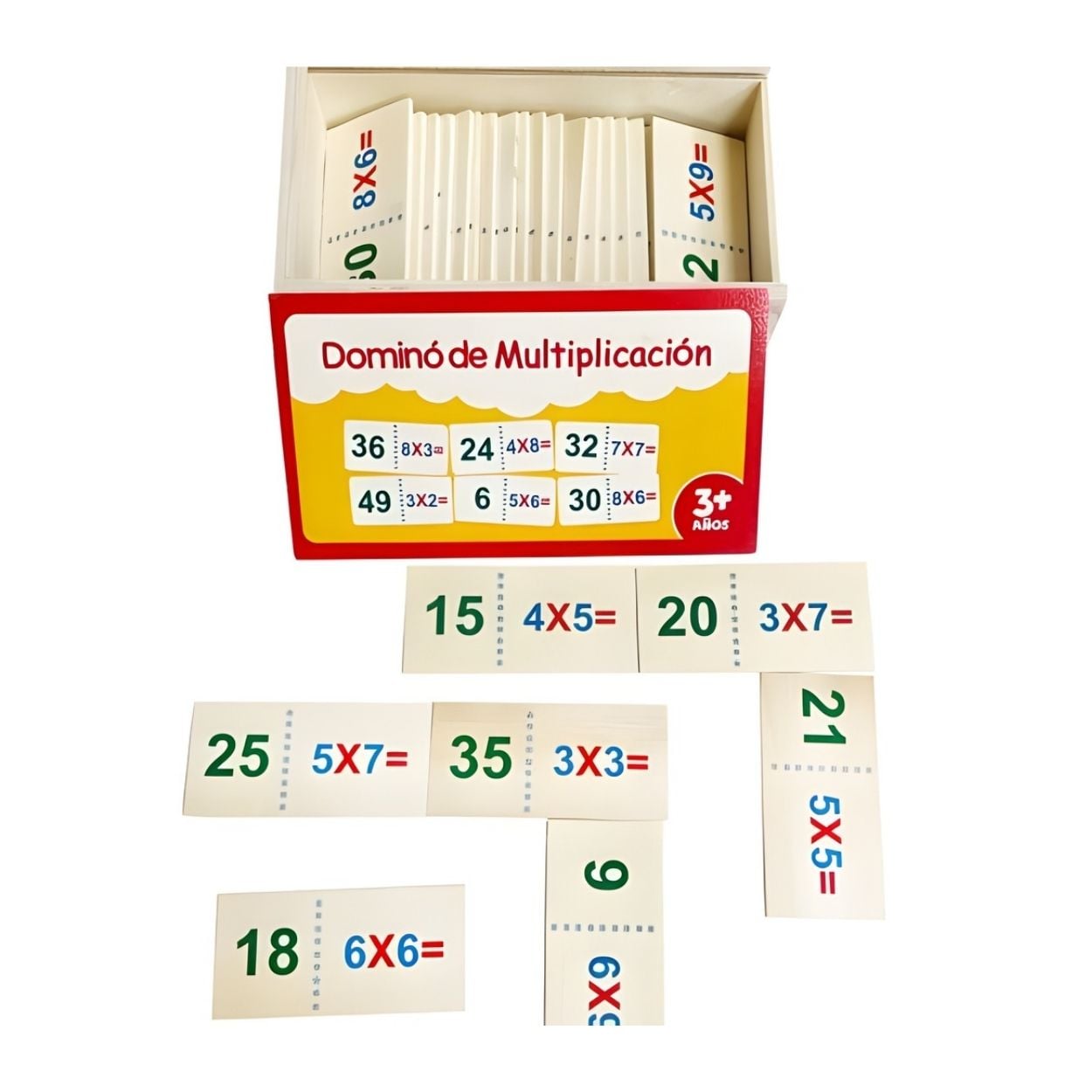 DOMINÓ DIDÁCTICO DE MULTIPLICACIÓN PARA NIÑOS APRENDIZAJE ESCOLAR - 1