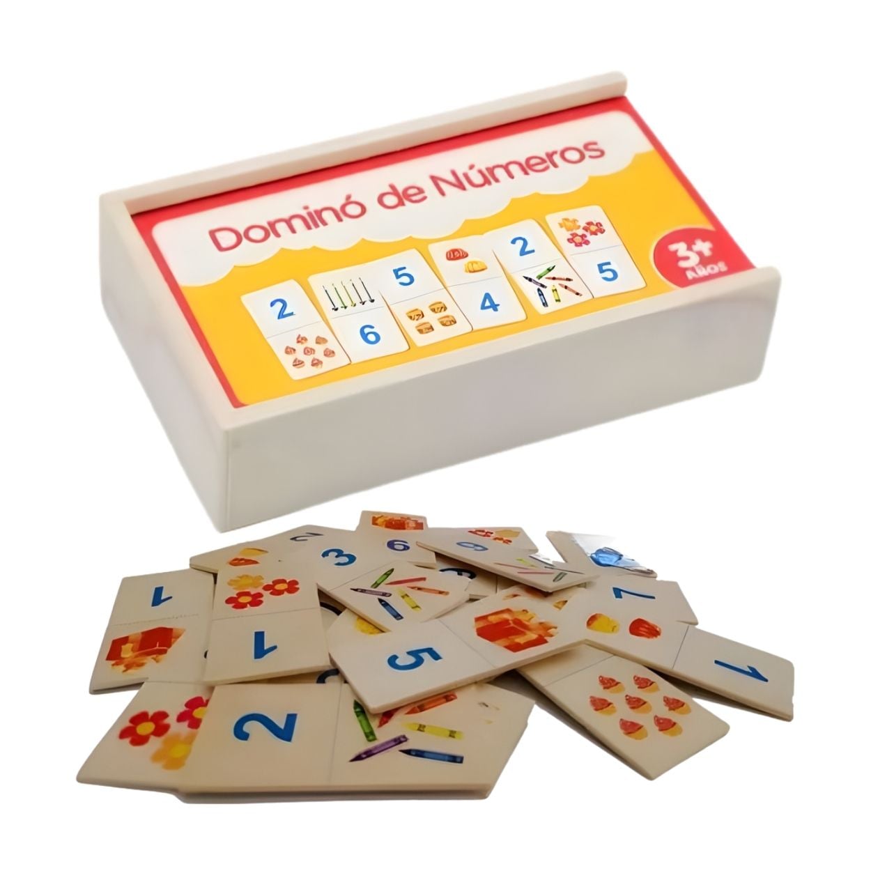 DOMINÓ DE NÚMEROS DE MADERA PARA NIÑOS - APRENDIZAJE MATEMÁTICO INICIAL - 1