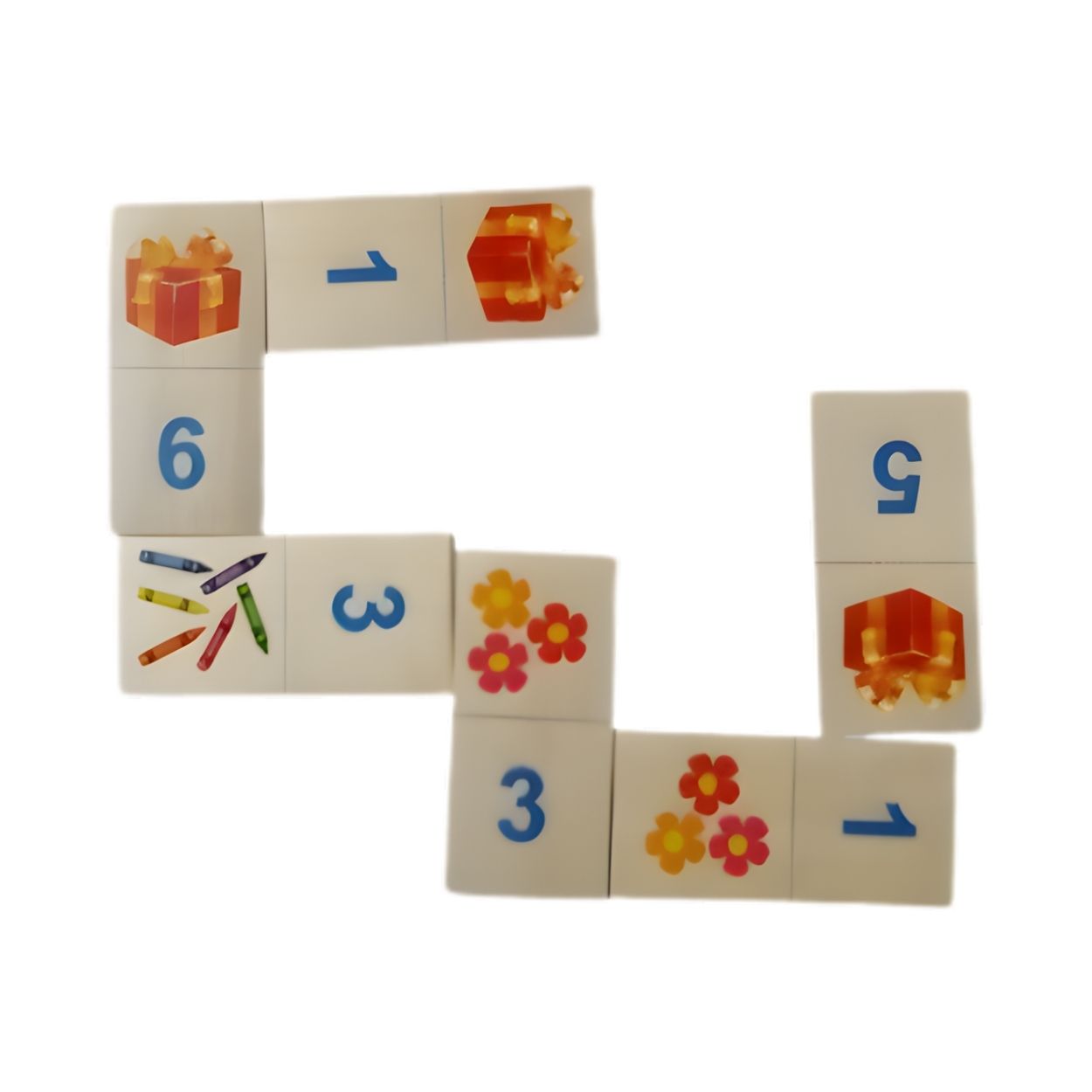 DOMINÓ DE NÚMEROS DE MADERA PARA NIÑOS - APRENDIZAJE MATEMÁTICO INICIAL - 3