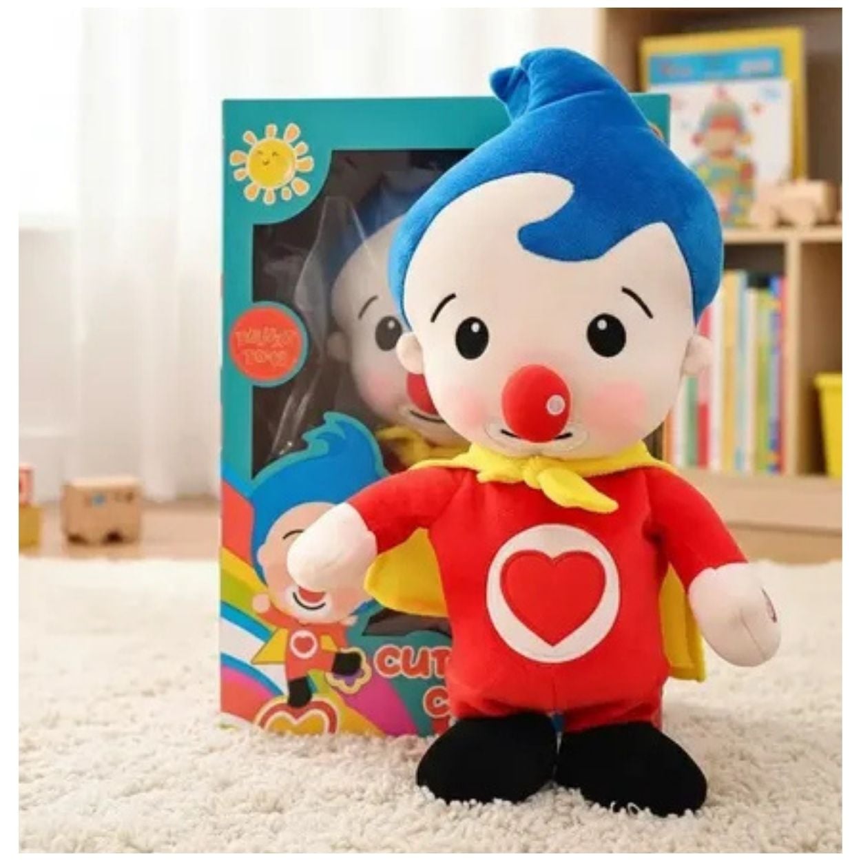 JUGUETE PELUCHE PLIM PLIM MUSICAL 37CM CON SONIDO Y CAPA PARA NIÑOS - 1