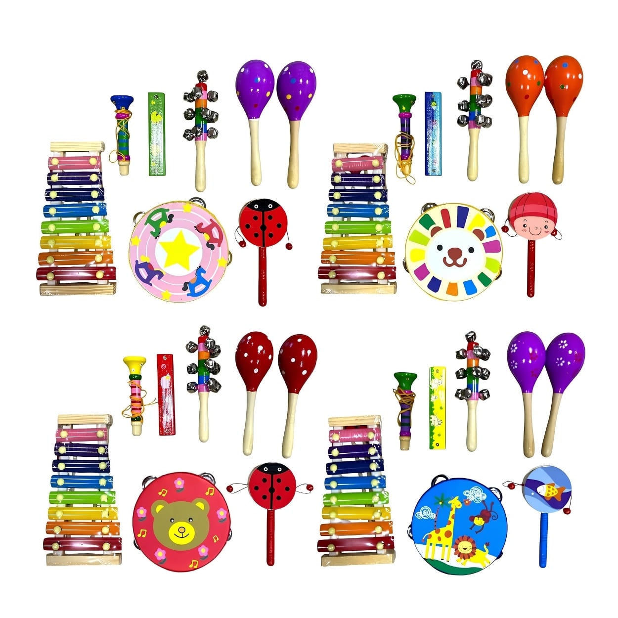 SET DE INSTRUMENTOS MUSICALES EDUCATIVOS PARA NIÑOS DE MADERA - 4