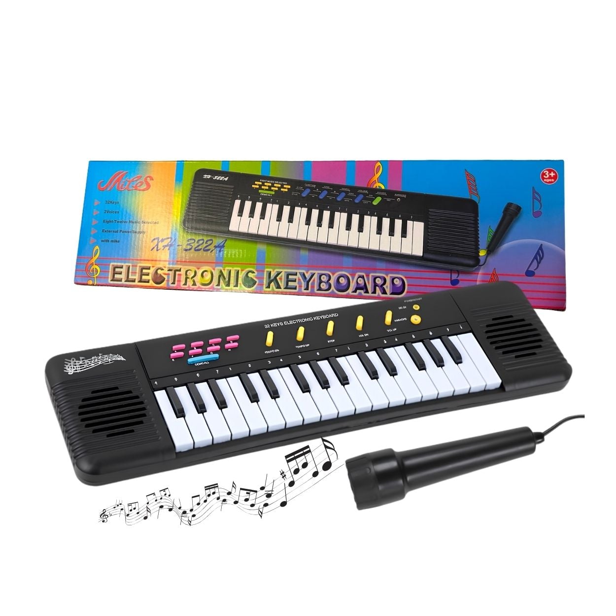 TECLADO ÓRGANO ELECTRÓNICO MUSICAL JUGUETE 32 TECLAS XH-322A - 1