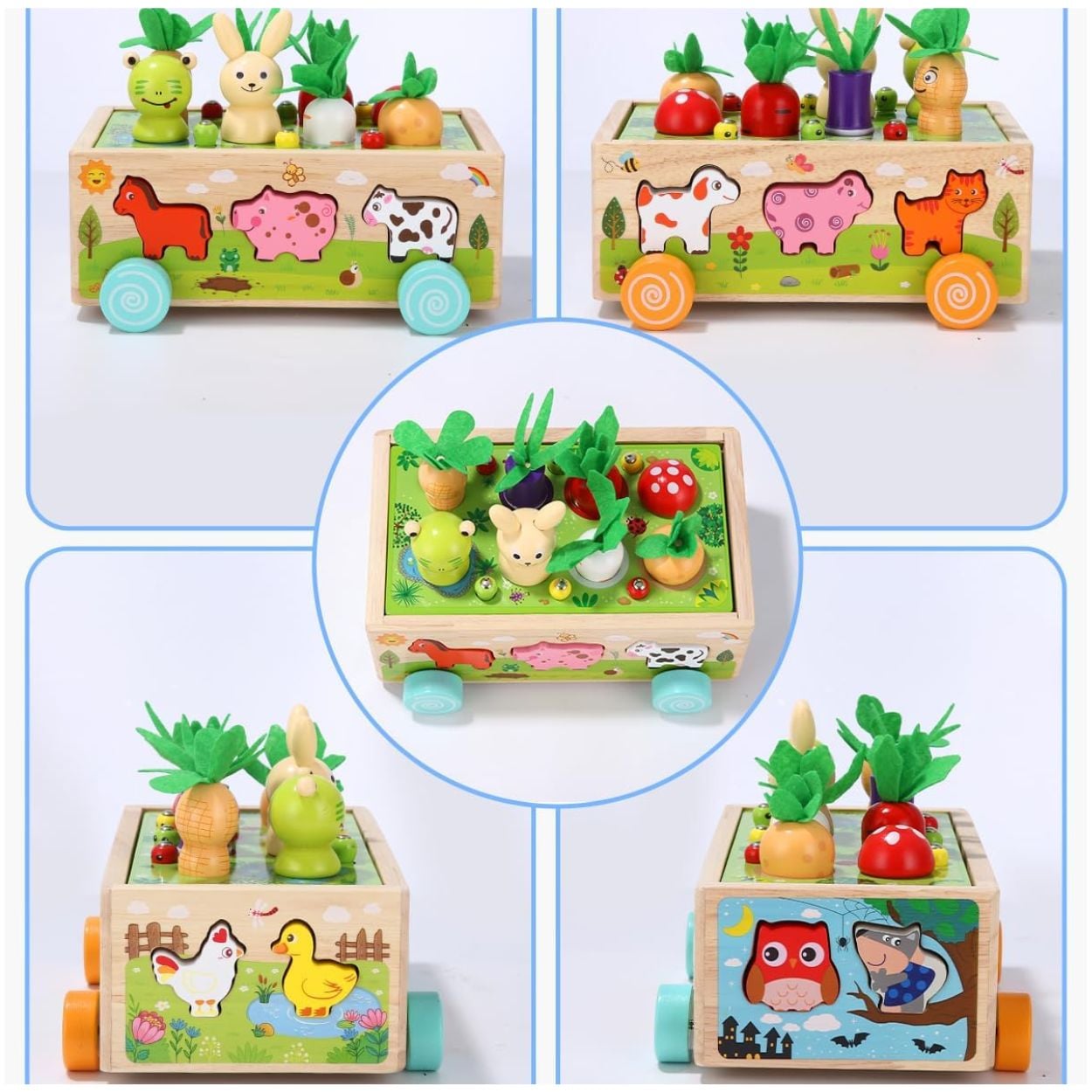 CARRITO DIDÁCTICO GRANJA ZANAHORIAS Y ANIMALES - 3