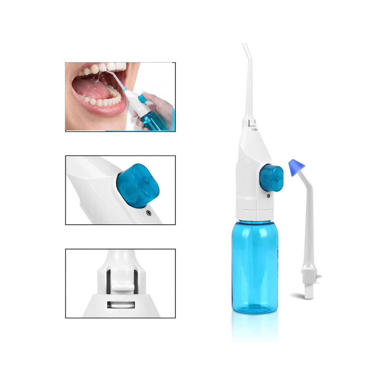 IRRIGADOR BUCAL Y NASAL PORTÁTIL MANUAL LIMPIADOR DENTAL - 1