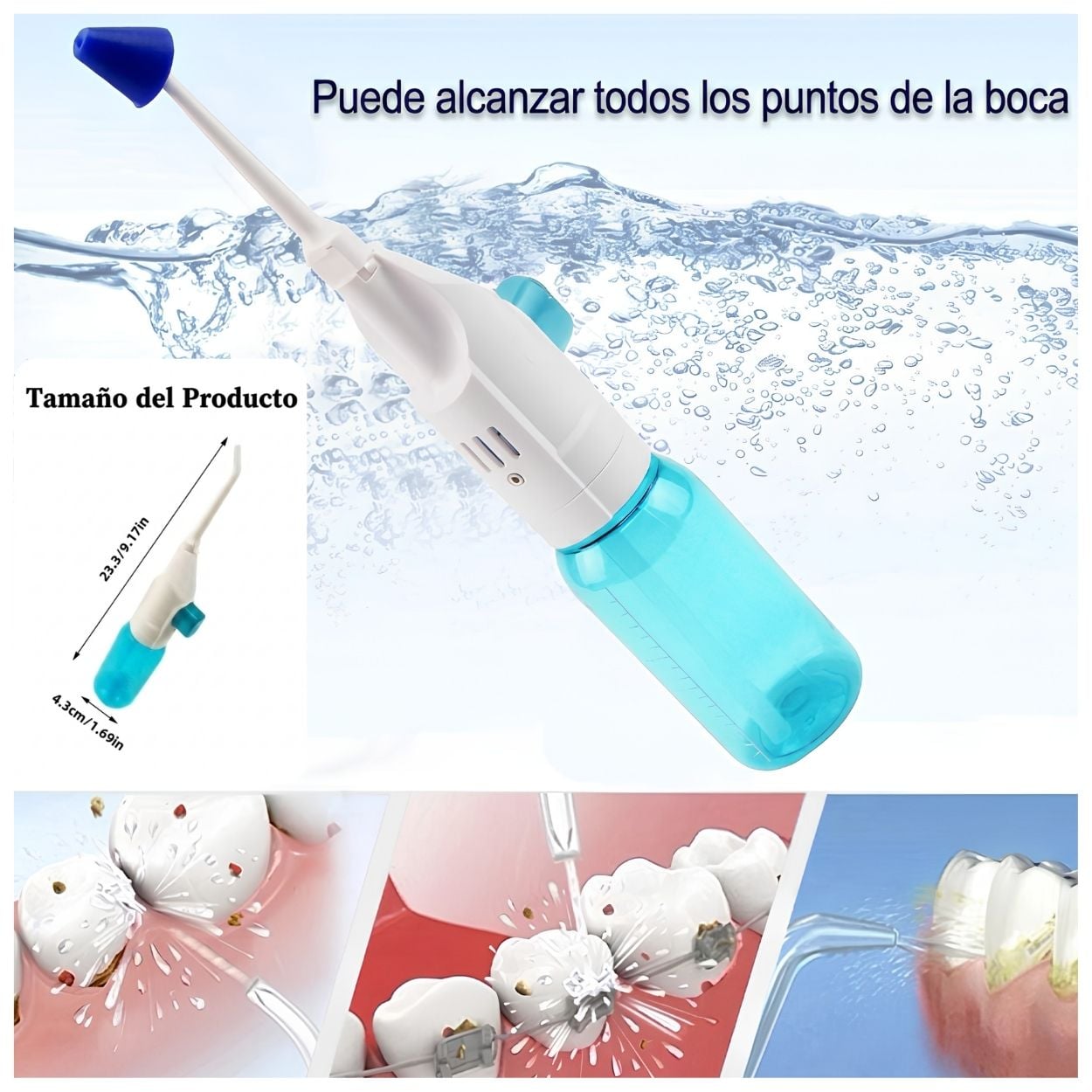 IRRIGADOR BUCAL Y NASAL PORTÁTIL MANUAL LIMPIADOR DENTAL - 2