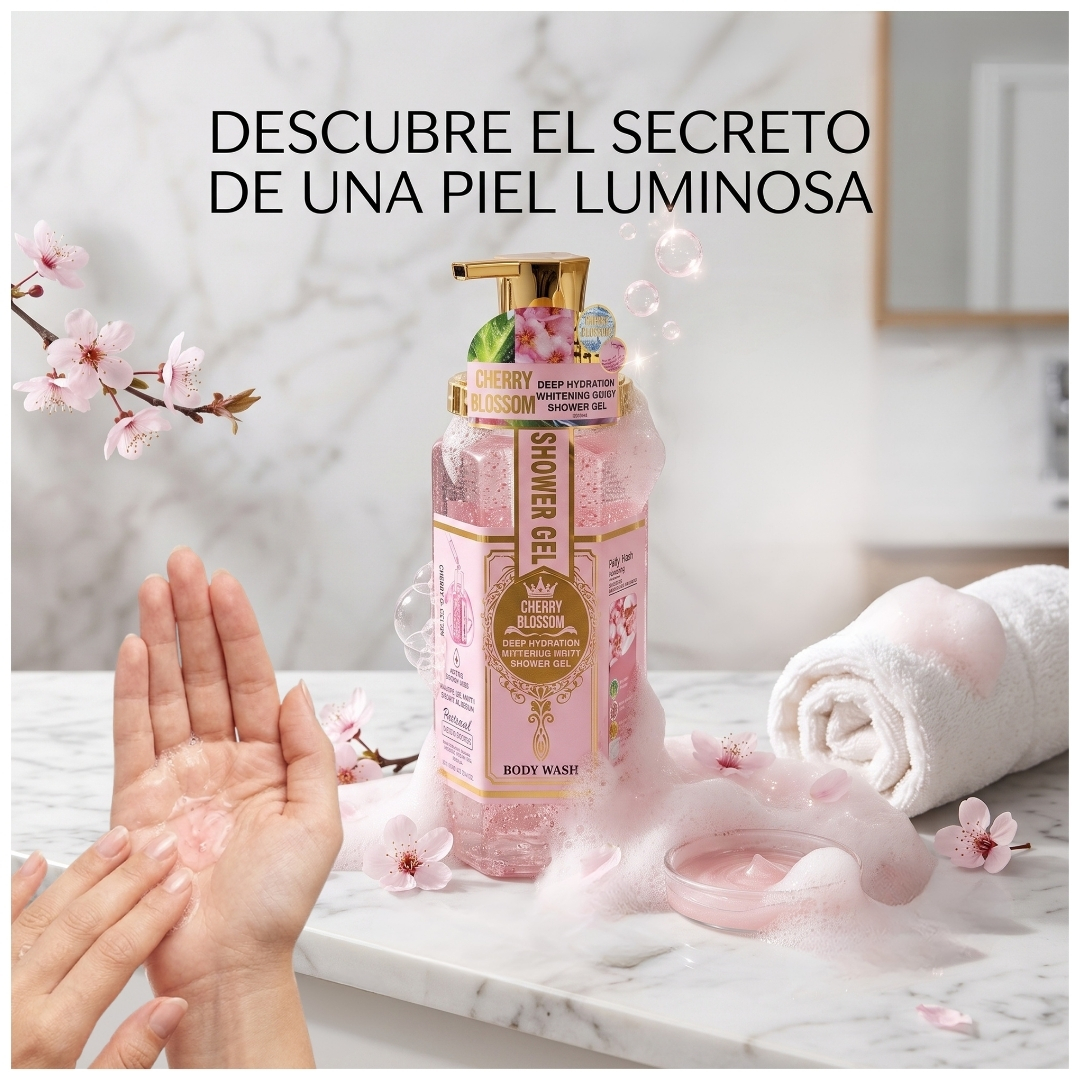 WOKALI GEL DE DUCHA FLOR DE CEREZO CHERRY BLOSSOM HIDRATANTE 750ML - 4