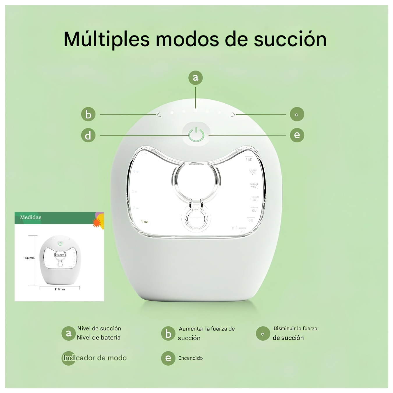 EXTRACTOR DE LECHE ELÉCTRICO PORTÁTIL S20 MANOS LIBRES - 3