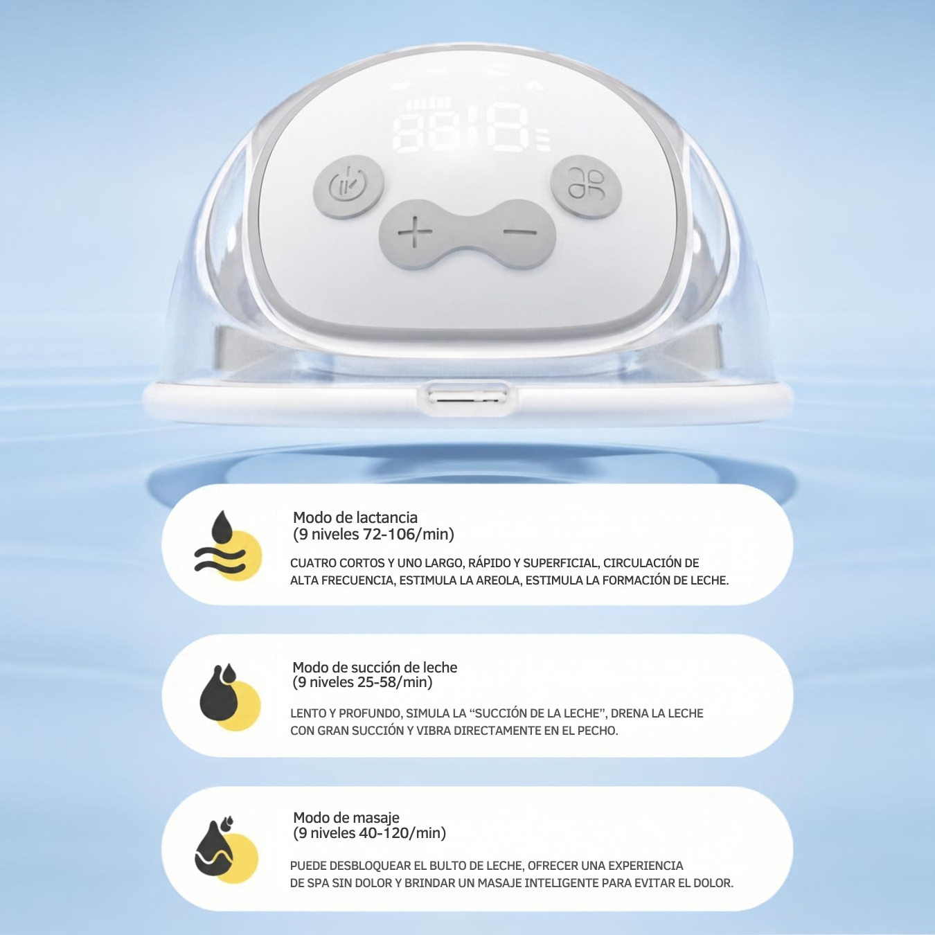 EXTRACTOR DE LECHE ELÉCTRICO MANOS LIBRES S21 PORTÁTIL - 5