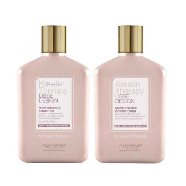DÚO SHAMPOO ALFAPARF KERATIN THERAPY LISSE DESIGN 250ML + CONDITIONER 250ML - 1