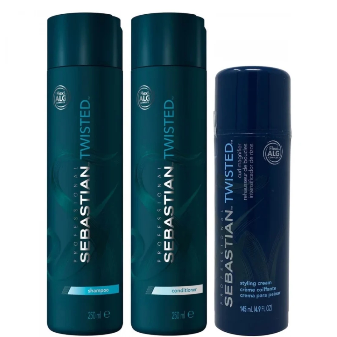 SEBASTIAN TWISTED – TRÍO SHAMPOO 250 ML + CONDITIONER 250 ML + CURL STYLING CREAM 145 ML - 1