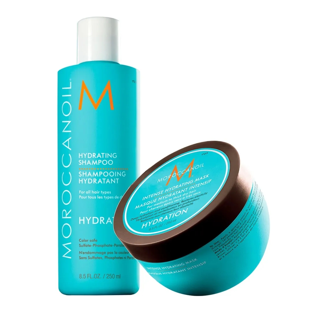 MOROCCANOIL HYDRATION – DÚO SHAMPOO 250 ML + MASCARILLA INTENSA HIDRATANTE 250 ML - 1