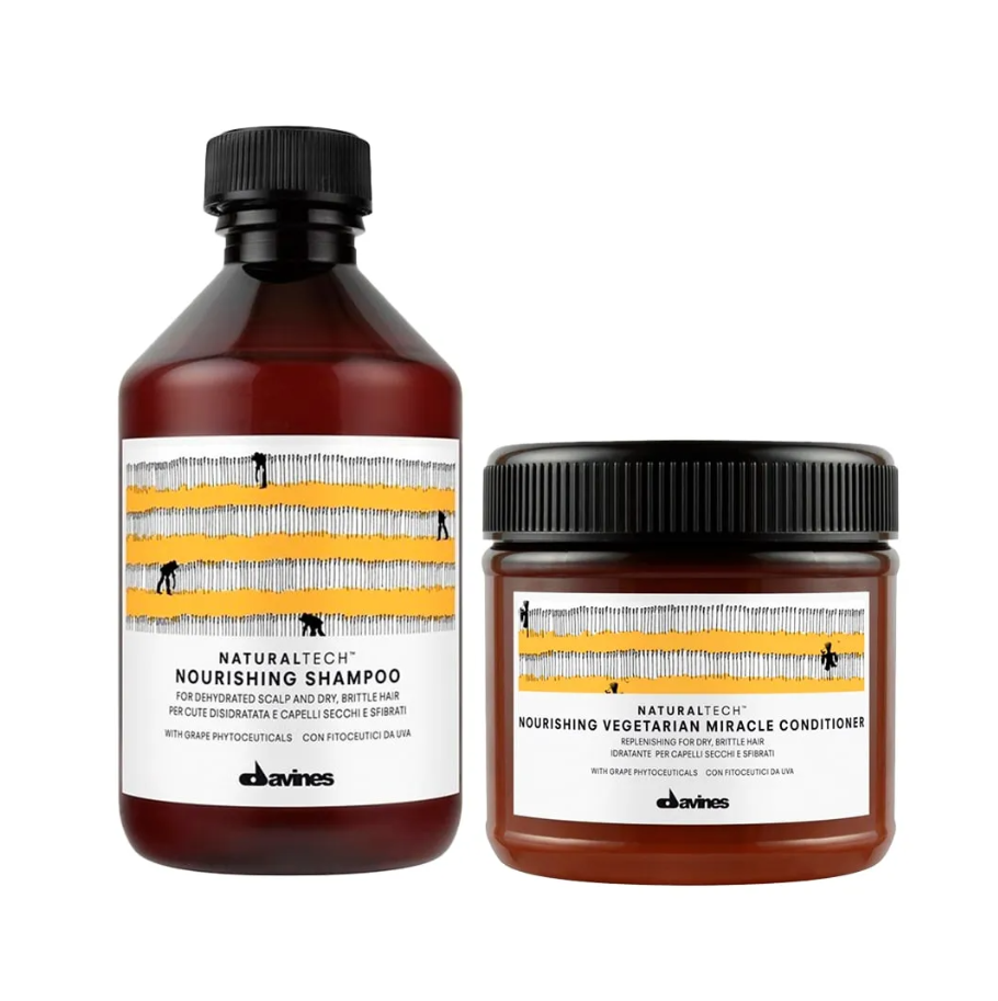 DAVINES NOURISHING – DÚO SHAMPOO 250 ML + VEGETARIAN MIRACLE CONDITIONER 250 ML - 1