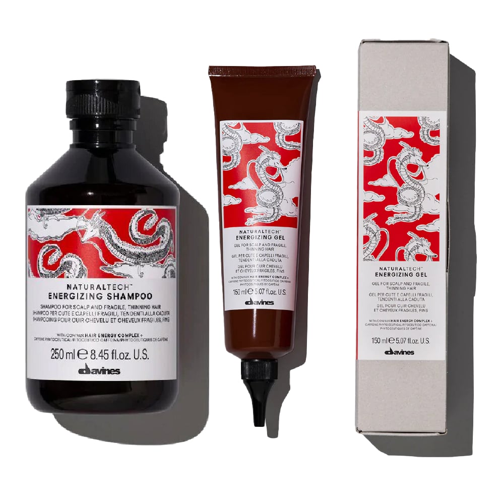 DAVINES ENERGIZING – DÚO SHAMPOO 250 ML + GEL ANTICAÍDA 150 ML - 1
