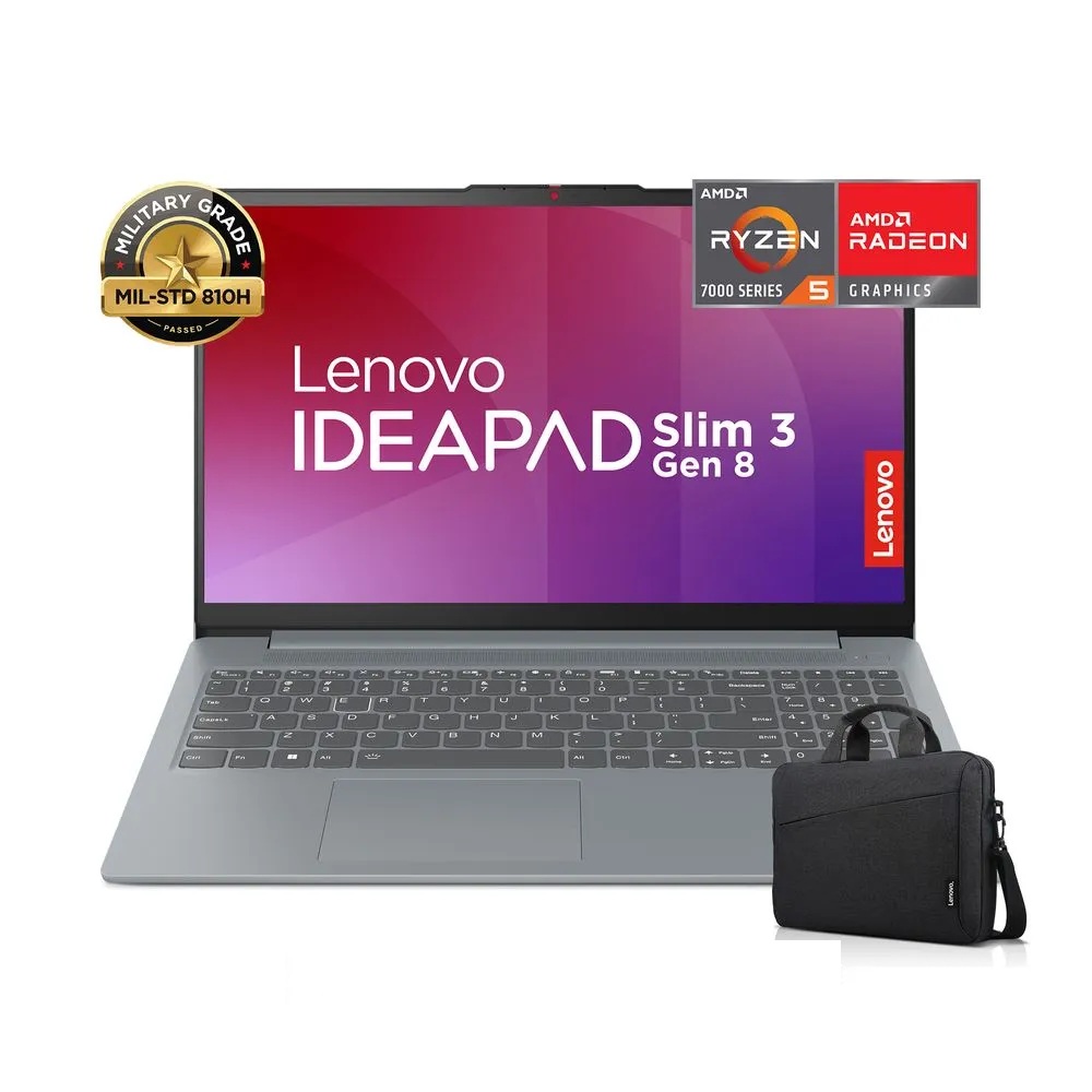 LAPTOP LENOVO IDEAPAD SLIM 3 15AMN8 + MALETIN 15.6' AMD RYZEN 5 512GB SSD 8GB GREY - 2