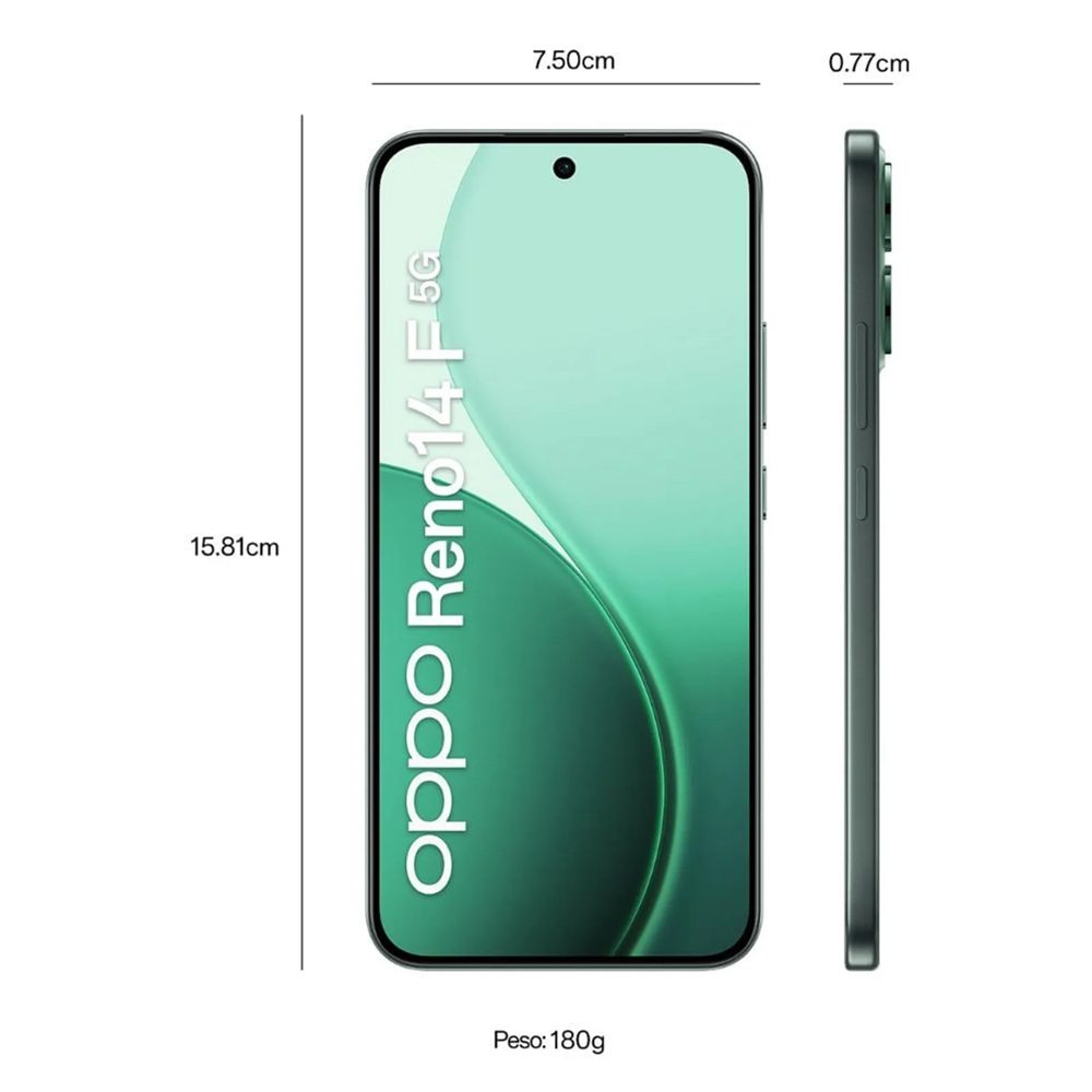 OPPO RENO 14F 5G 256GB 12GB VERDE - 3