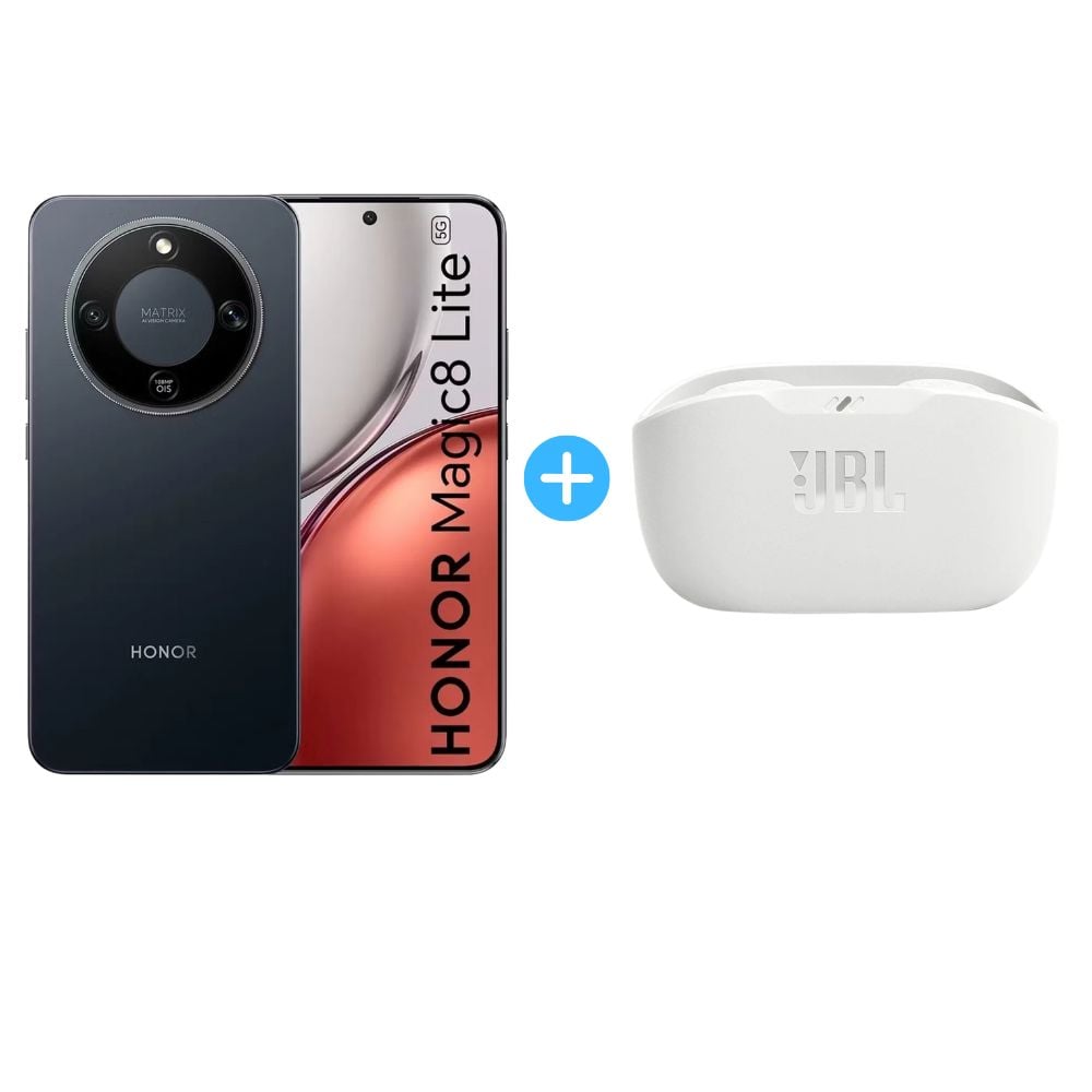 COMBO HONOR MAGIC 8 LITE 512GB 8GB NEGRO + AUDIFONOS JBL VIBE BUDS - 1