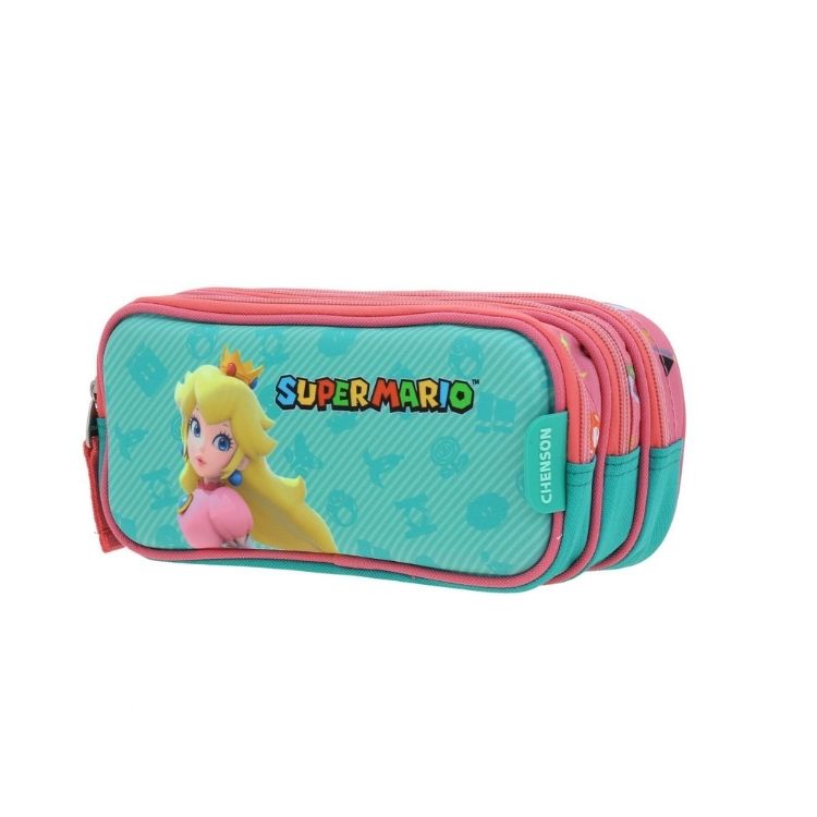 CARTUCHERA ESCOLAR TRIPLE PEACH - NINTENDO - 2