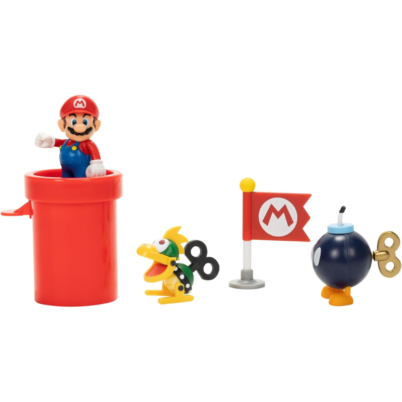 SUPER MARIO FIGURAS DE ACCIÓN DE 2.5' BOWSER'S AIRSHIP DECK DIORAMA PLAYSET - 2