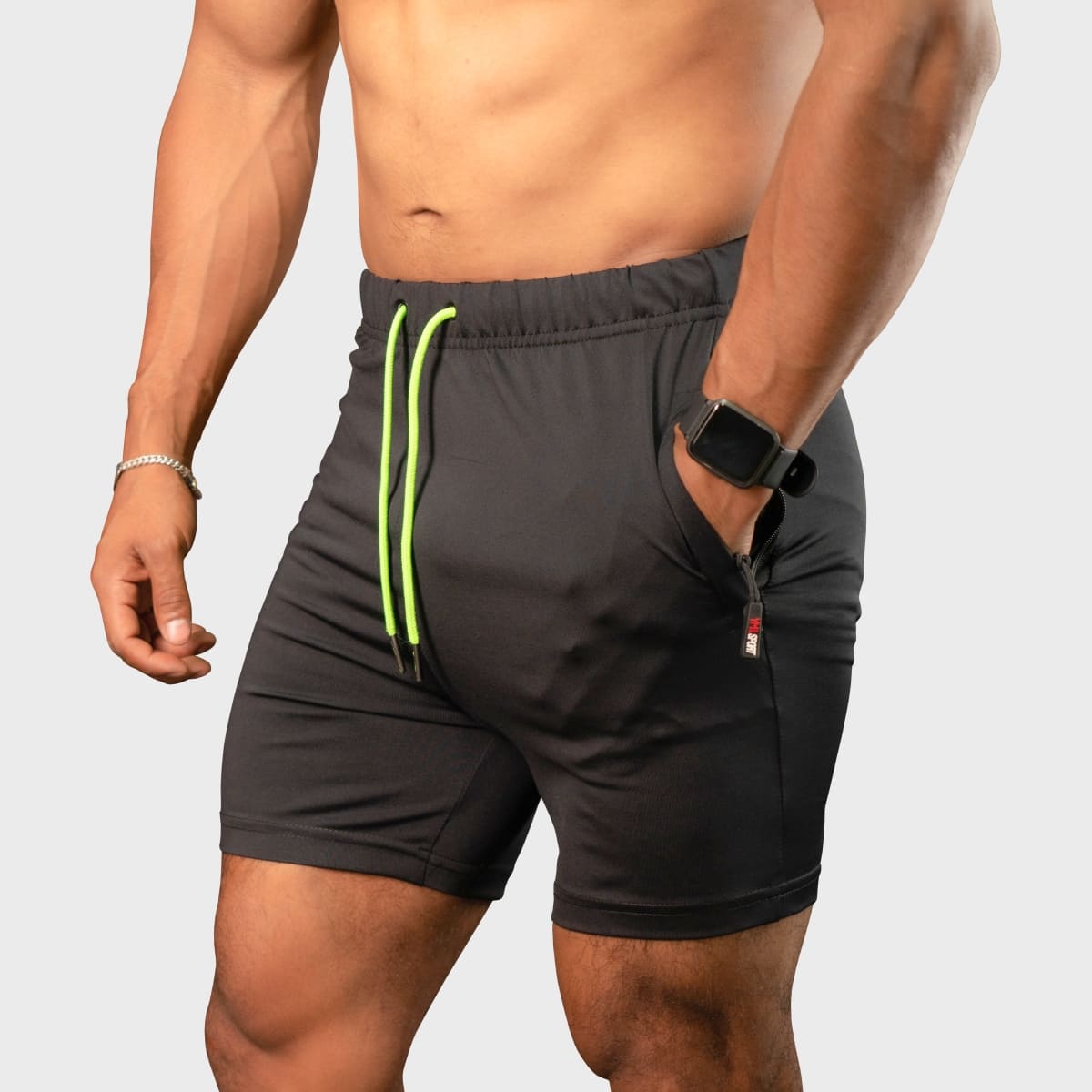 SHORT ENTRENAMIENTO HOMBRE YML SPORT 69062 NEGRO GYM FITNESS - 1
