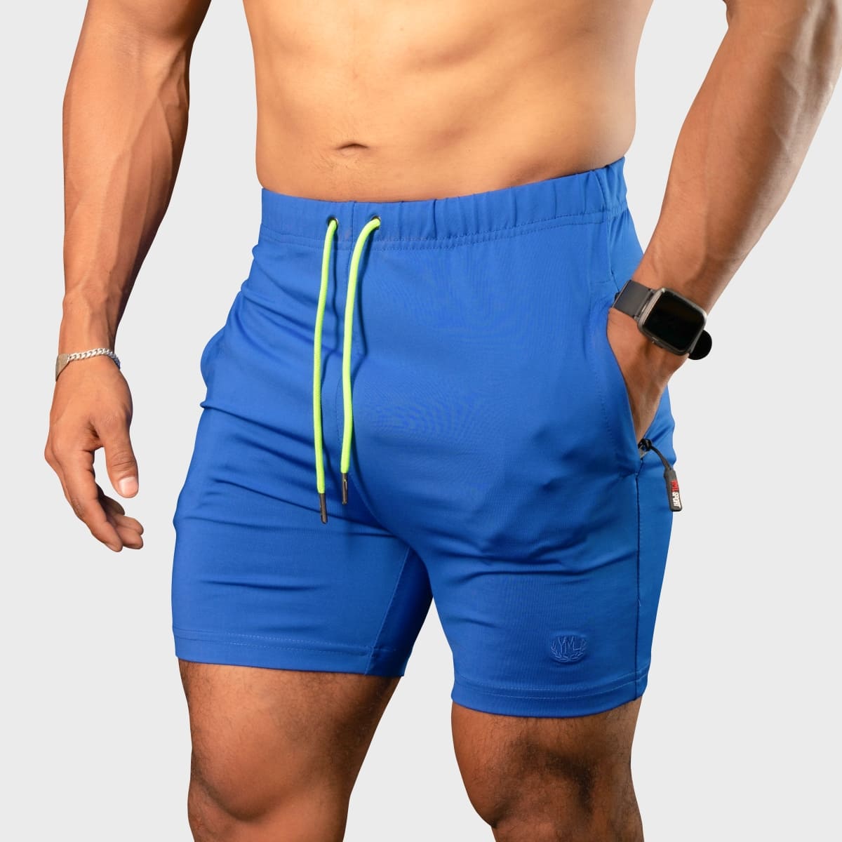 SHORT ENTRENAMIENTO HOMBRE YML SPORT 69062 AZULINO GYM FITNESS - 1