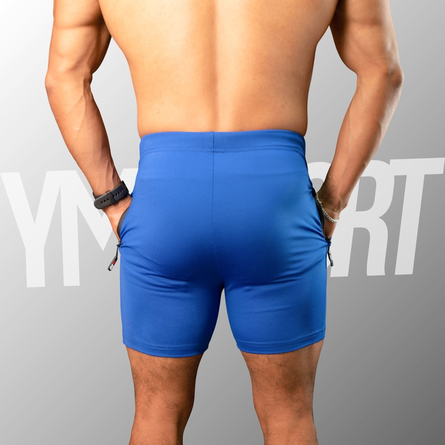 SHORT ENTRENAMIENTO HOMBRE YML SPORT 69062 AZULINO GYM FITNESS - 4