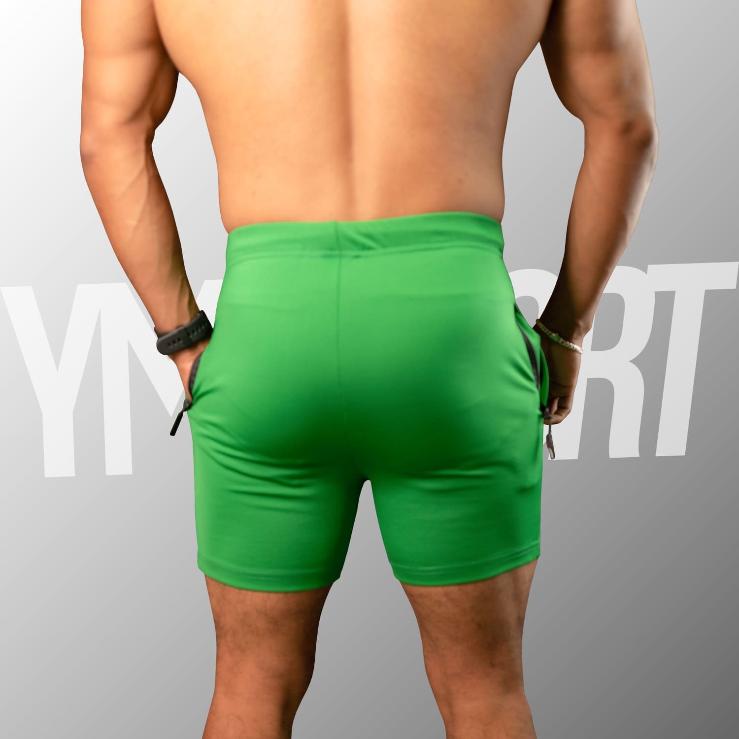 SHORT ENTRENAMIENTO HOMBRE YML SPORT 69062 NEGRO GYM FITNESS - 4