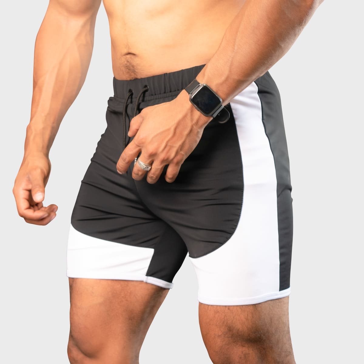 SHORT ENTRENAMIENTO HOMBRE YML SPORT 69118 NEGRO GYM CULTURISMO - 1