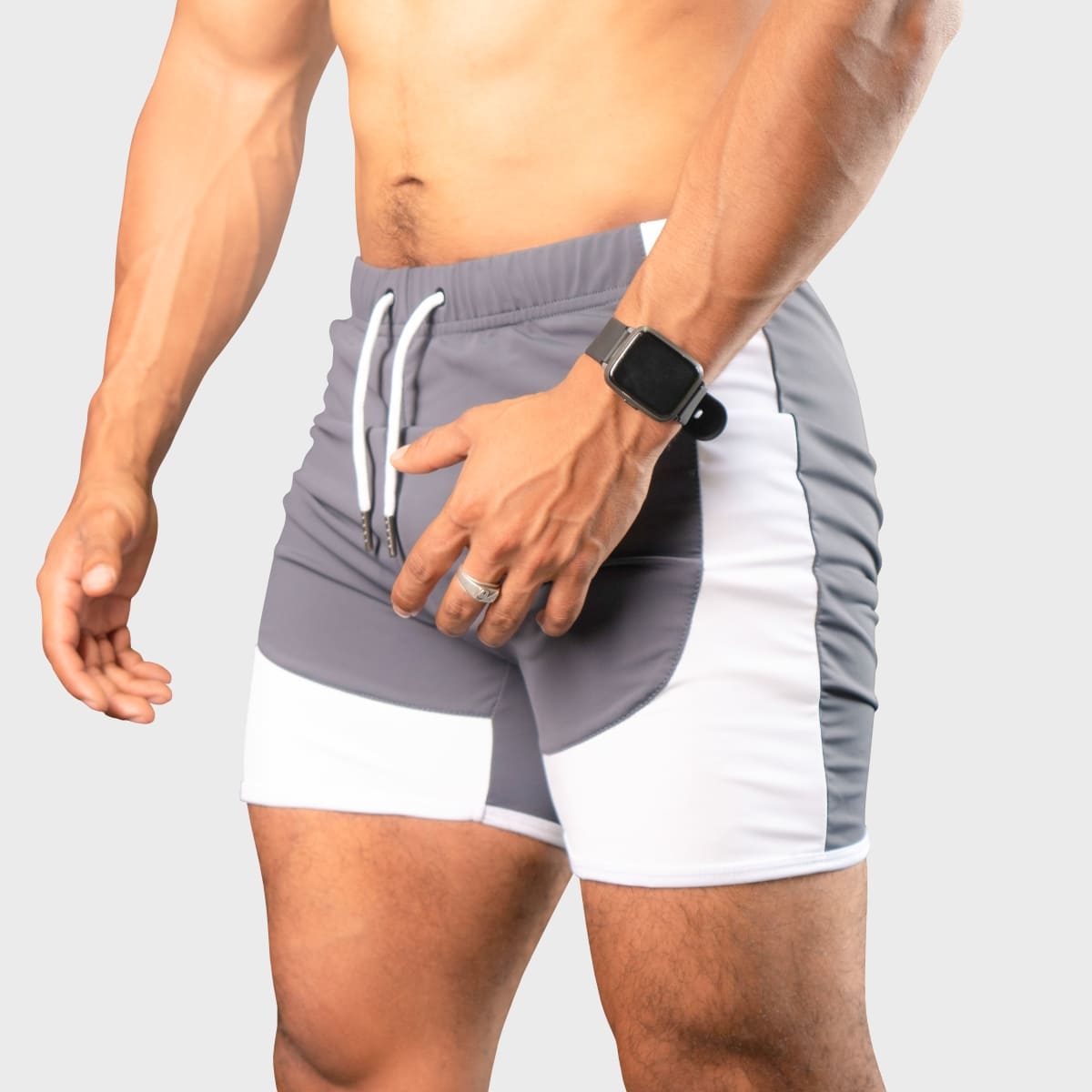 SHORT ENTRENAMIENTO HOMBRE YML SPORT 69118 PLOMO GYM CULTURISMO - 1