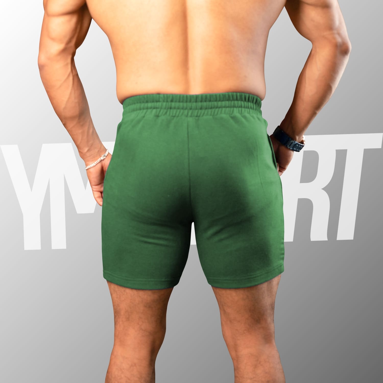 SHORT DEPORTIVO GYM HOMBRE YML SPORT 69124 VERDE FITNESS - 4