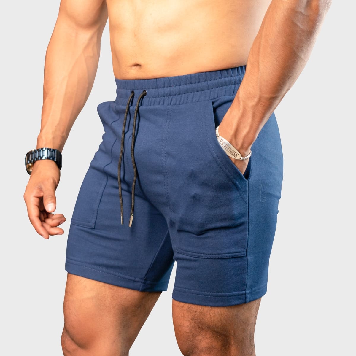 SHORT DEPORTIVO GYM HOMBRE YML SPORT 69124 AZUL MARINO FITNESS - 1