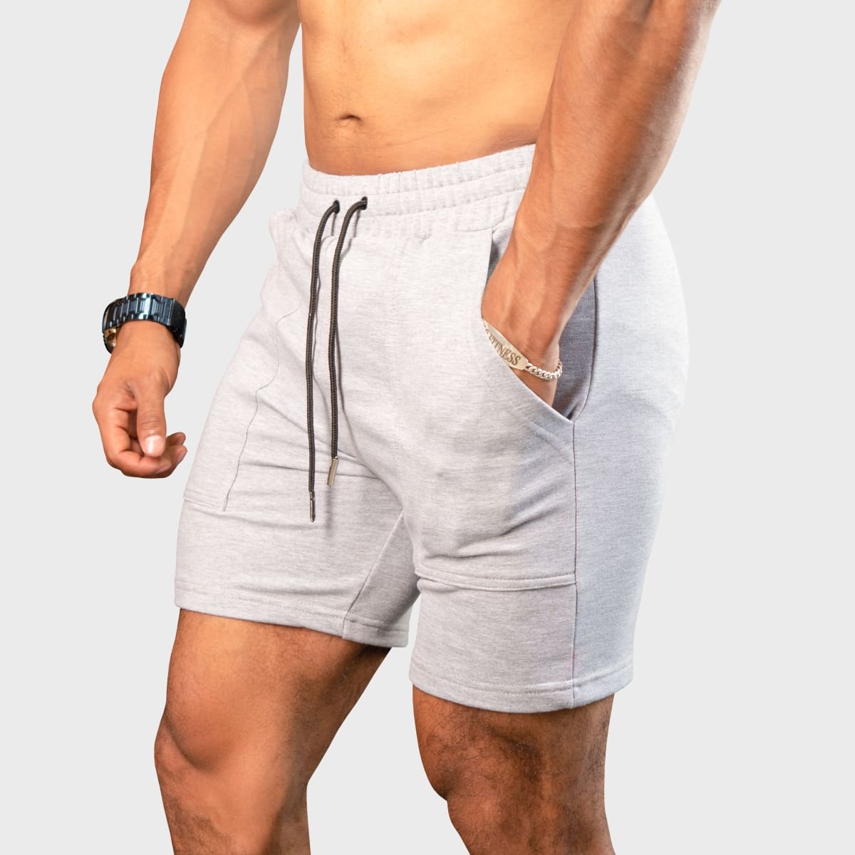 SHORT DEPORTIVO GYM HOMBRE YML SPORT 69124 BLANCO FITNESS - 1
