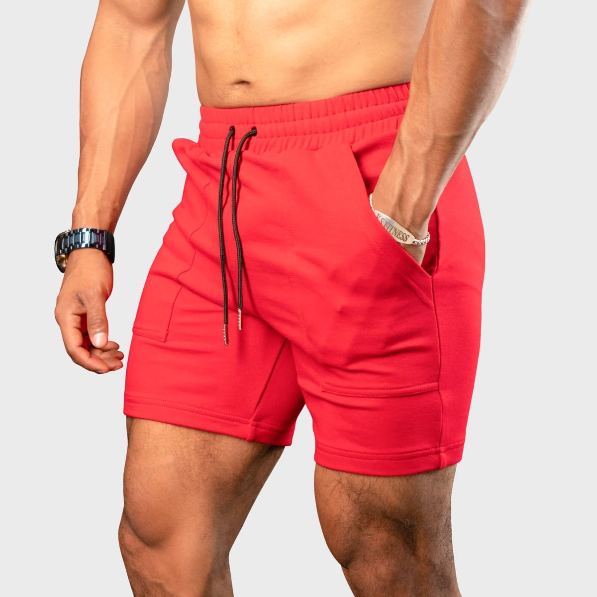 SHORT DEPORTIVO GYM HOMBRE YML SPORT 69124 ROJO FITNESS - 1