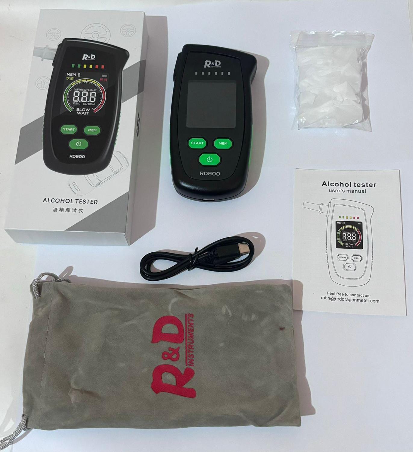 ALCOHOLIMETRO R900 MEDIDOR ALCOHOL RECARGABLE USO PERSONAL PROFESIONAL - 4