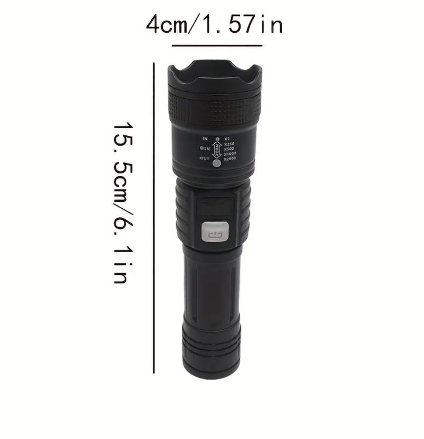 SET X 2 LINTERNAS RECARGABLES PANTALLA LED - 2