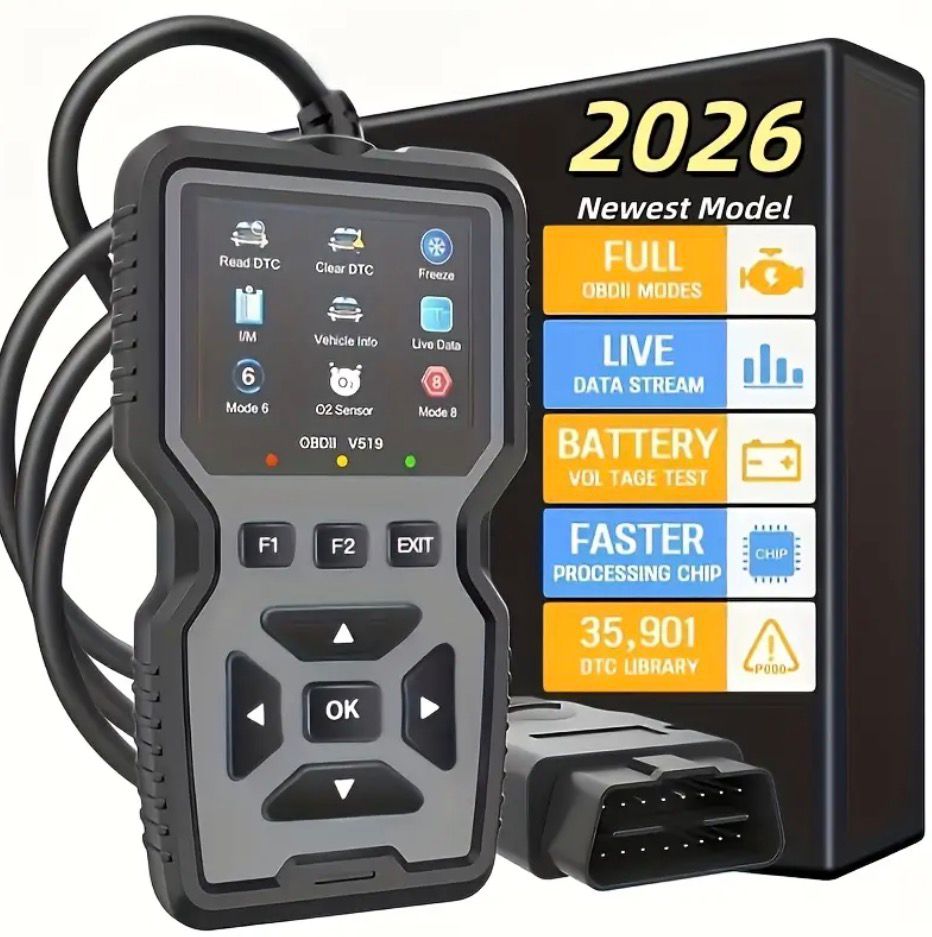 ESCANER OBD2 PARA  AUTOS Y VEHICULOS V519 NEGRO - 1