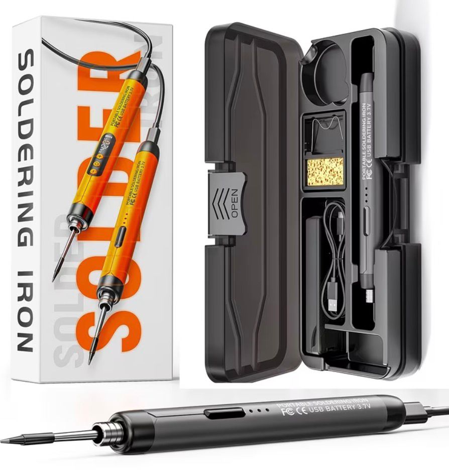 KIT COMPLETO SOLDADOR DE ESTAÑO RECARGABLE PROFESIONAL - 1