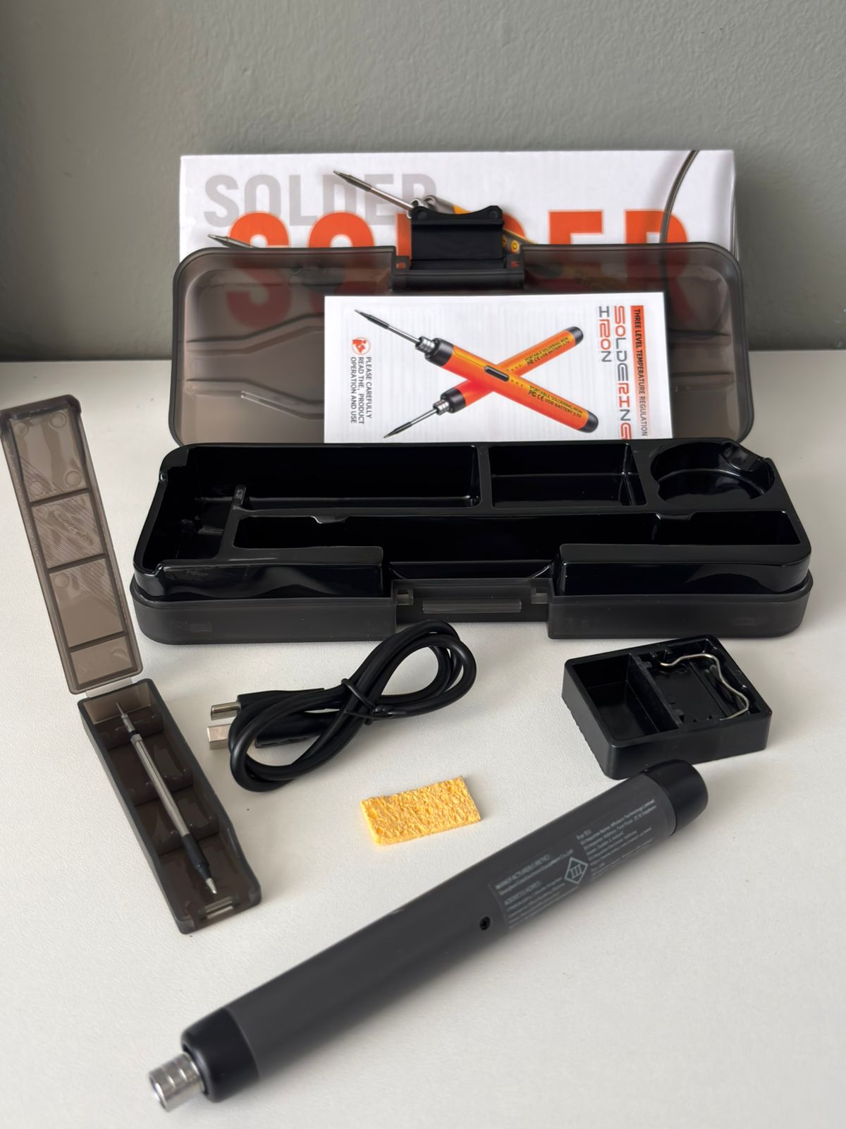KIT COMPLETO SOLDADOR DE ESTAÑO RECARGABLE PROFESIONAL - 2