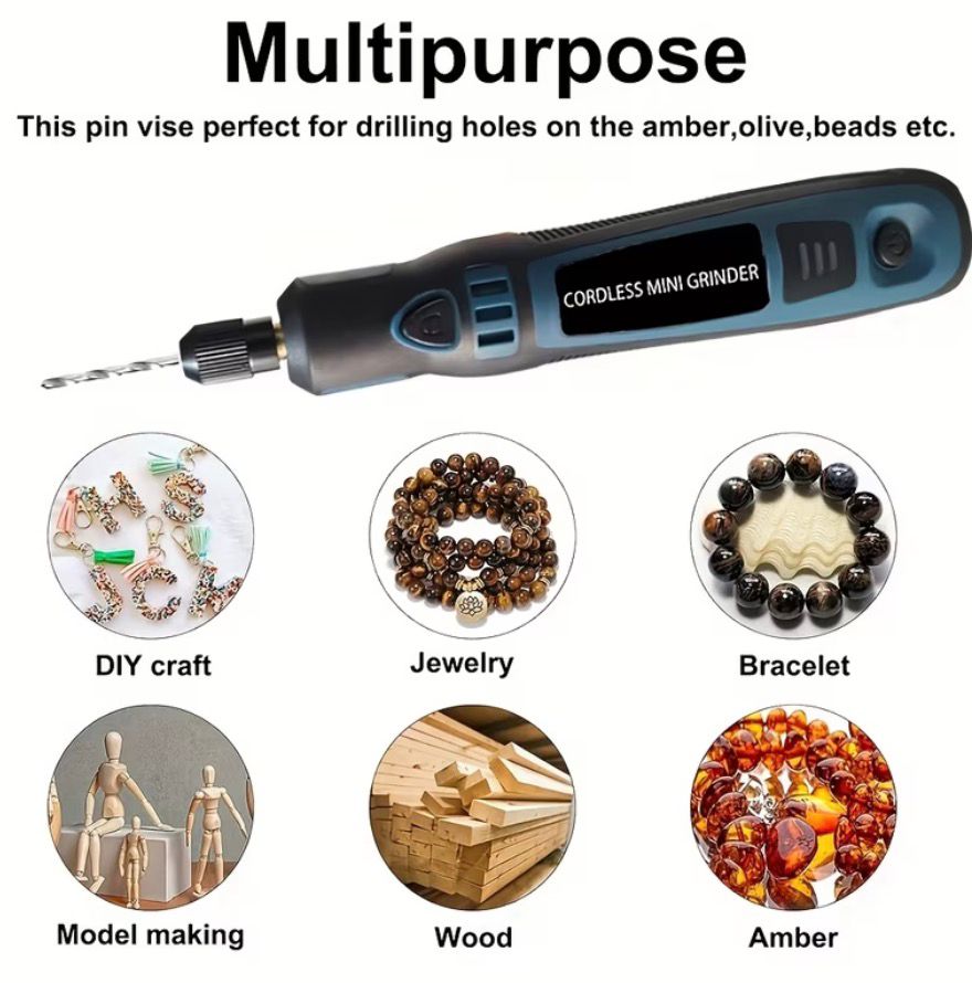 MINI TALADRO ROTATIVO MULTIFUNCIONAL INALÁMBRICO TY-CM01 - 4
