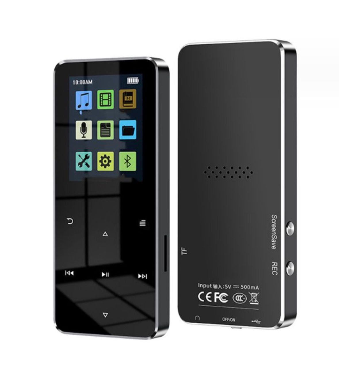 REPRODUCTOR MP3 BLUETOOTH 128 GB ZY001 LCD NEGRO - 1