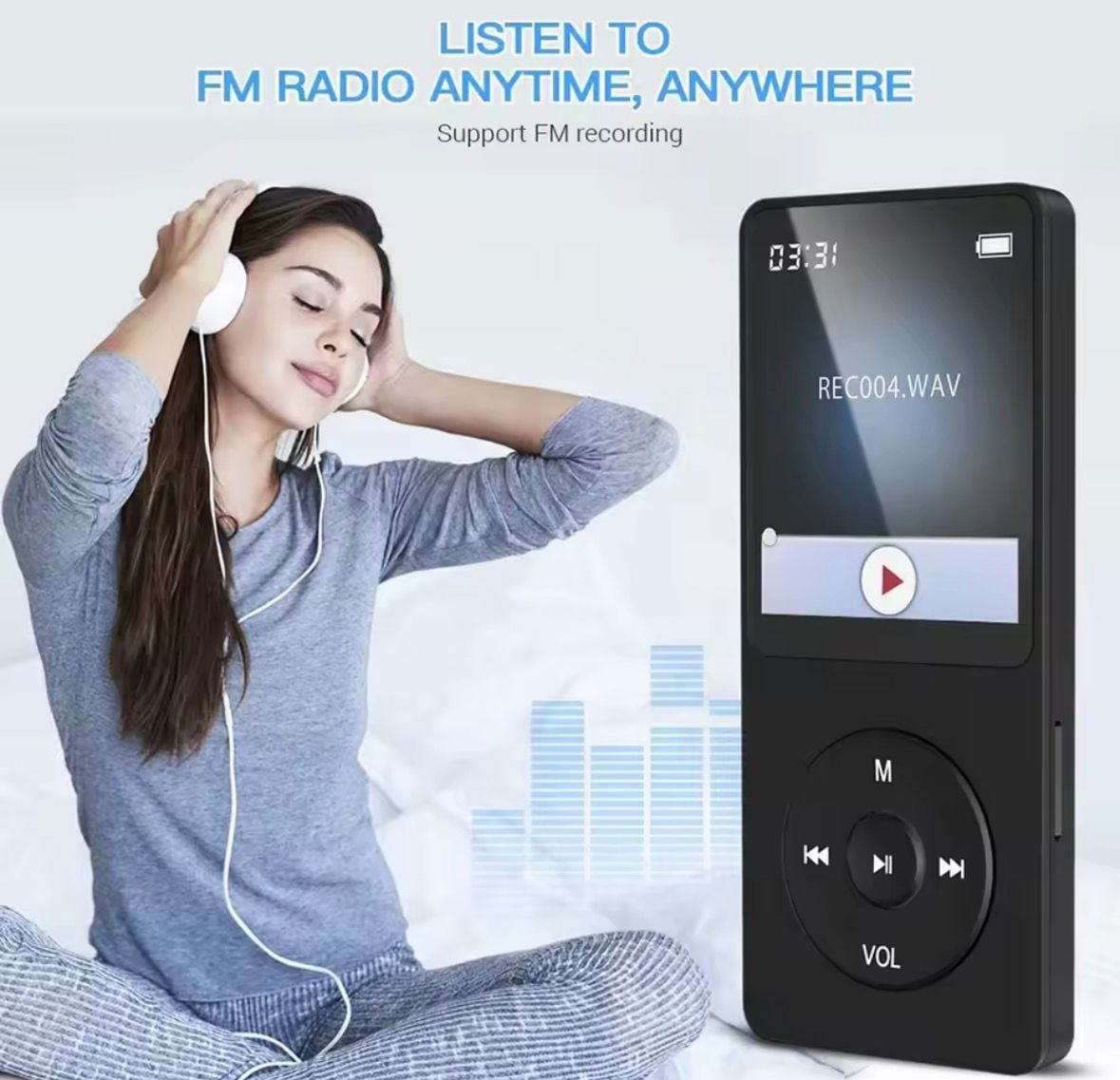 REPRODUCTOR MP3 32 GB FM BLUETOOTH NEG - 1