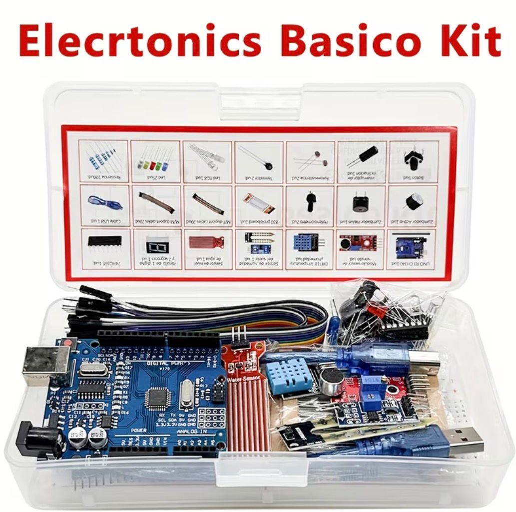 KIT DE ELECTRÓNICA CON ARDUINO UNO R3 CH340 + SENSORES Y COMPONENTES - 2