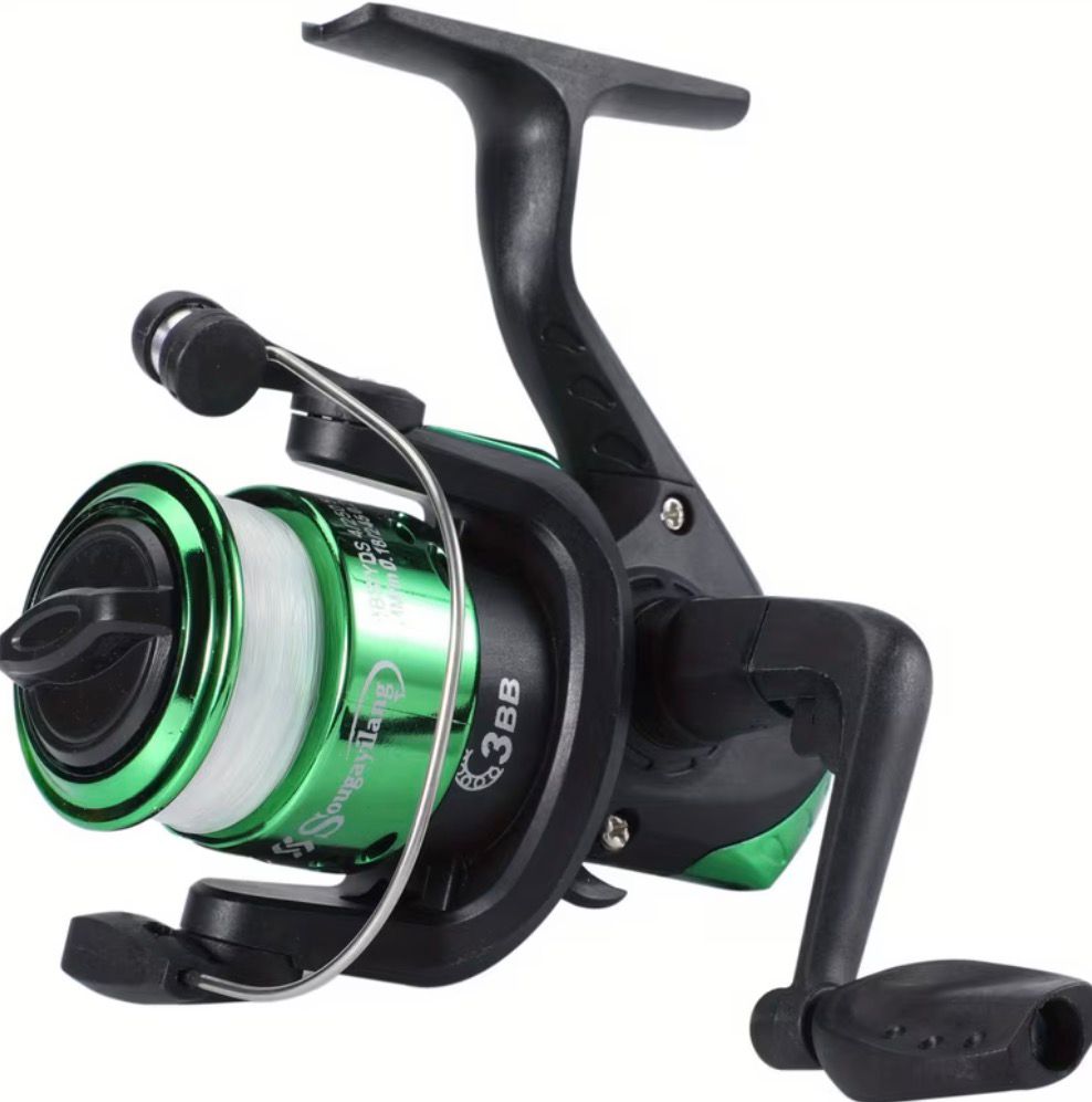CARRETE PARA CAÑA DE PESCA PESCAR 521 BIDIESTRO VERDE - 1