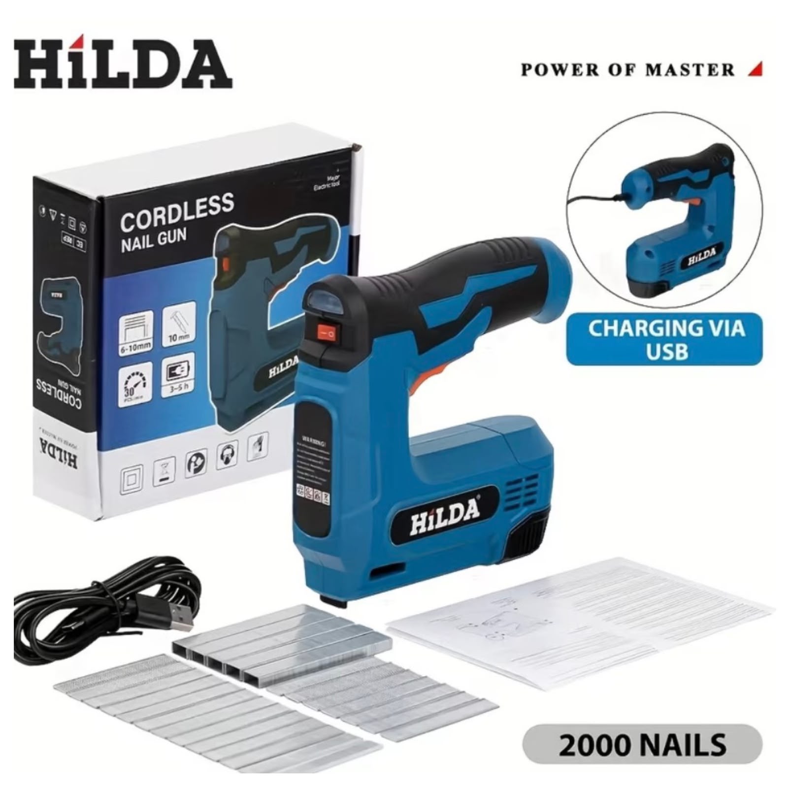 CLAVADORA ENGRAPADORA INALÁMBRICA HILDA OZ125 RECARGABLE - 1