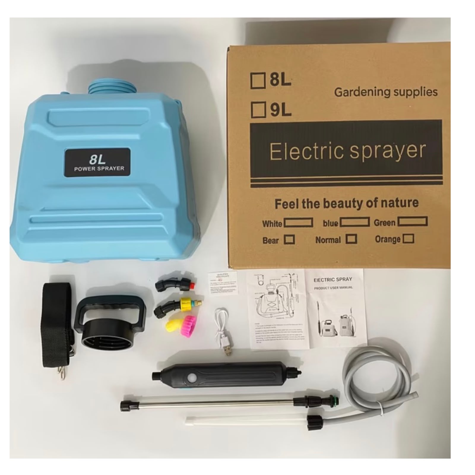 FUMIGADORA PULVERIZADORA ELECTRICA RECARGABLE 8 LITROS - 5
