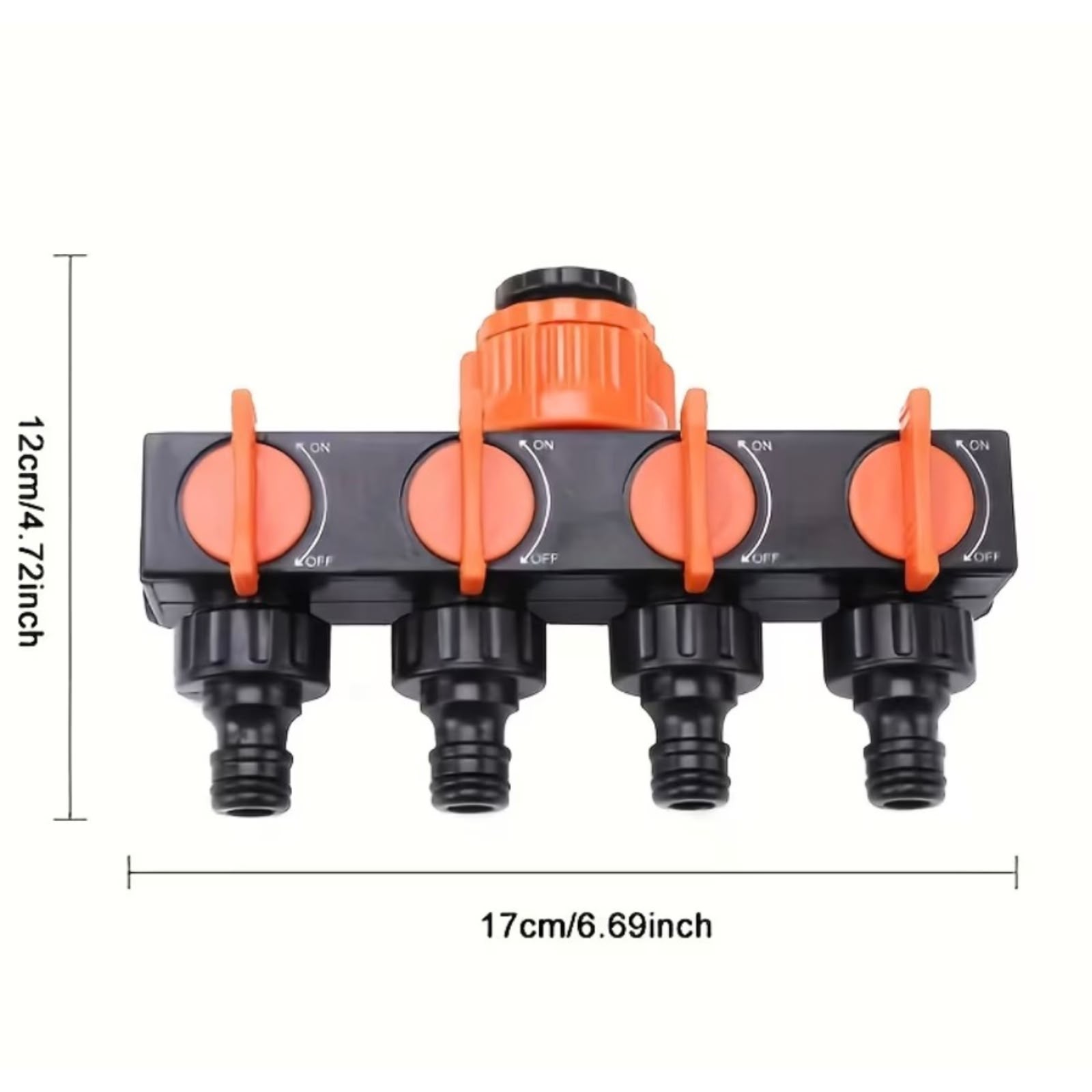 CONECTOR GRIFO DIVISOR DE MANGUERA 4 VIAS PARA VARIOS TAMAÑOS DE GRIFO - 5