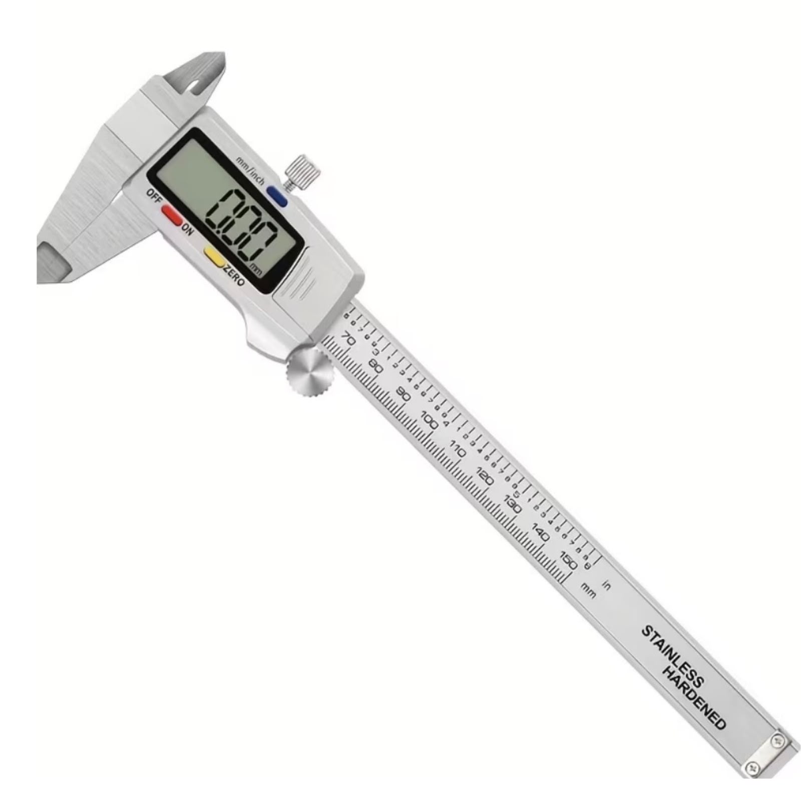 CALIBRADOR VERNIER DIGITAL  ACERO INOXIDABLE 150 MM PANTALLA LCD + 4 BATERÍAS DE REGALO - 4