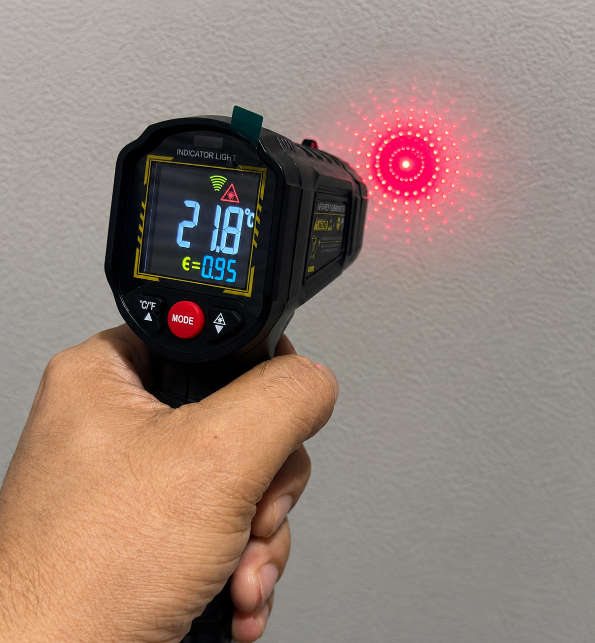 PIROMETRO LASER ANENG 600° EMISIVIDAD AJUSTABLE - 4