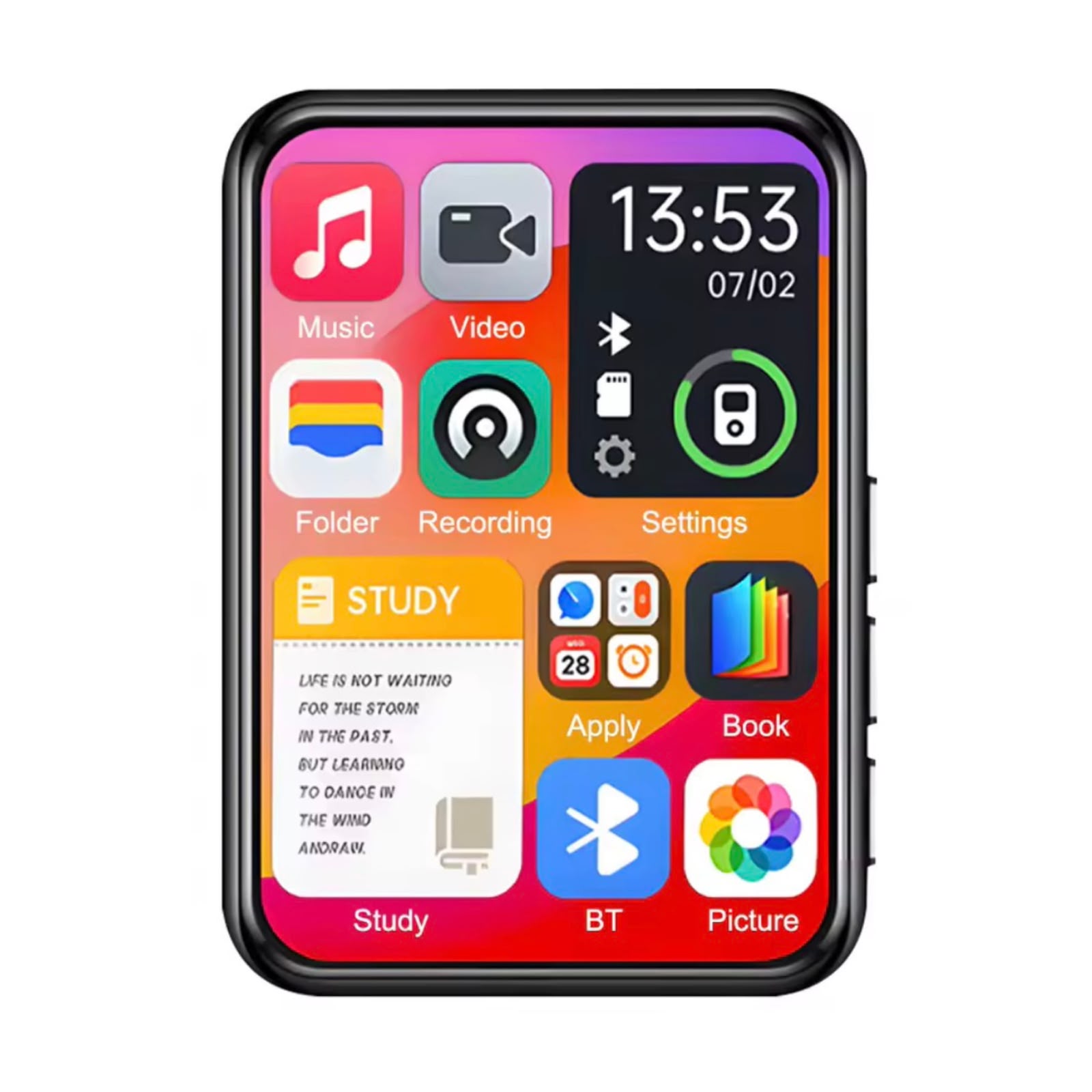 REPRODUCTOR MP3/MP4 BLUETOOTH TACTIL 32GB - 2